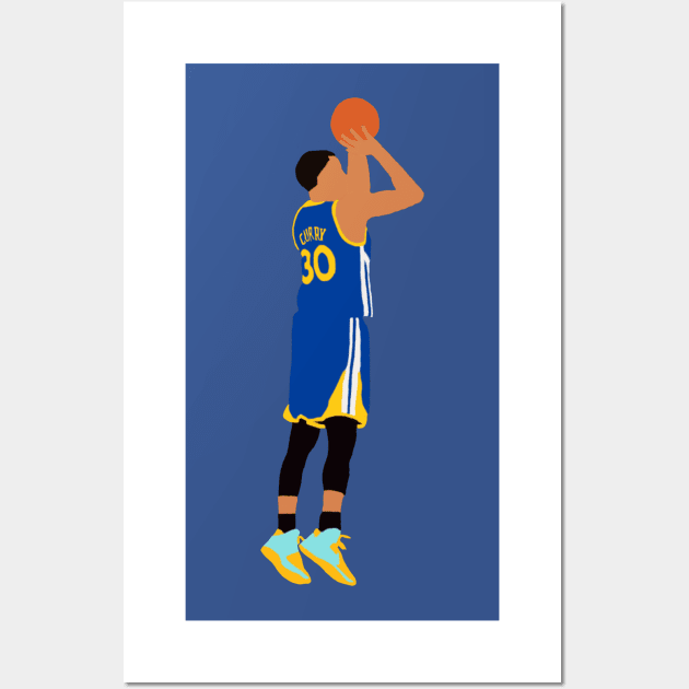 Steph Curry Jumper Wall Art by xRatTrapTeesx